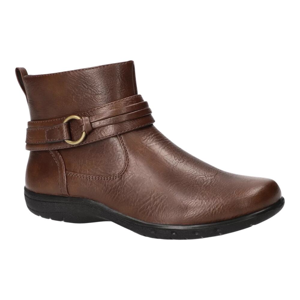 Easy Street Women's Exeter Round Toe Ankle Booties Brown Size 8 1/2 W